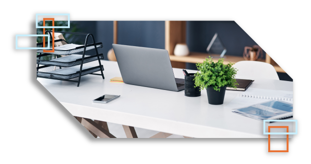 Modern Desk in a home office.